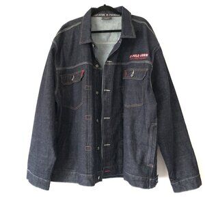 U.S. Polo Assn Men XXL Denim Jacket Button-Up Dark Wash Casual Outerwear